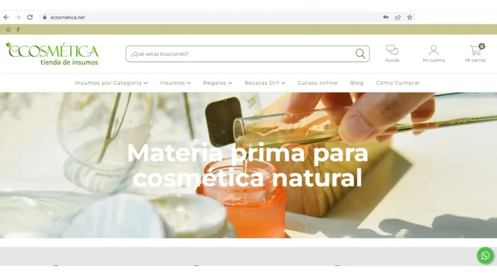 tienda online de insumos cosmetica natural ecosmetica argentina
