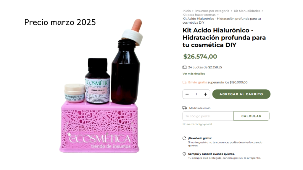 kit acido hialuronico ecosmetica